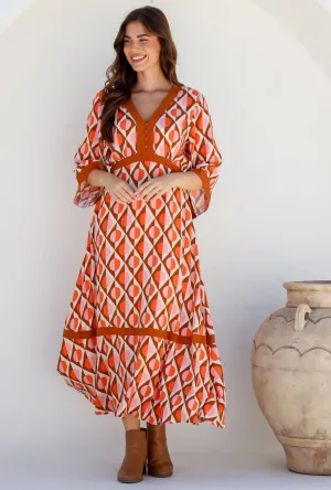 Arely Dress - Burnt Orange