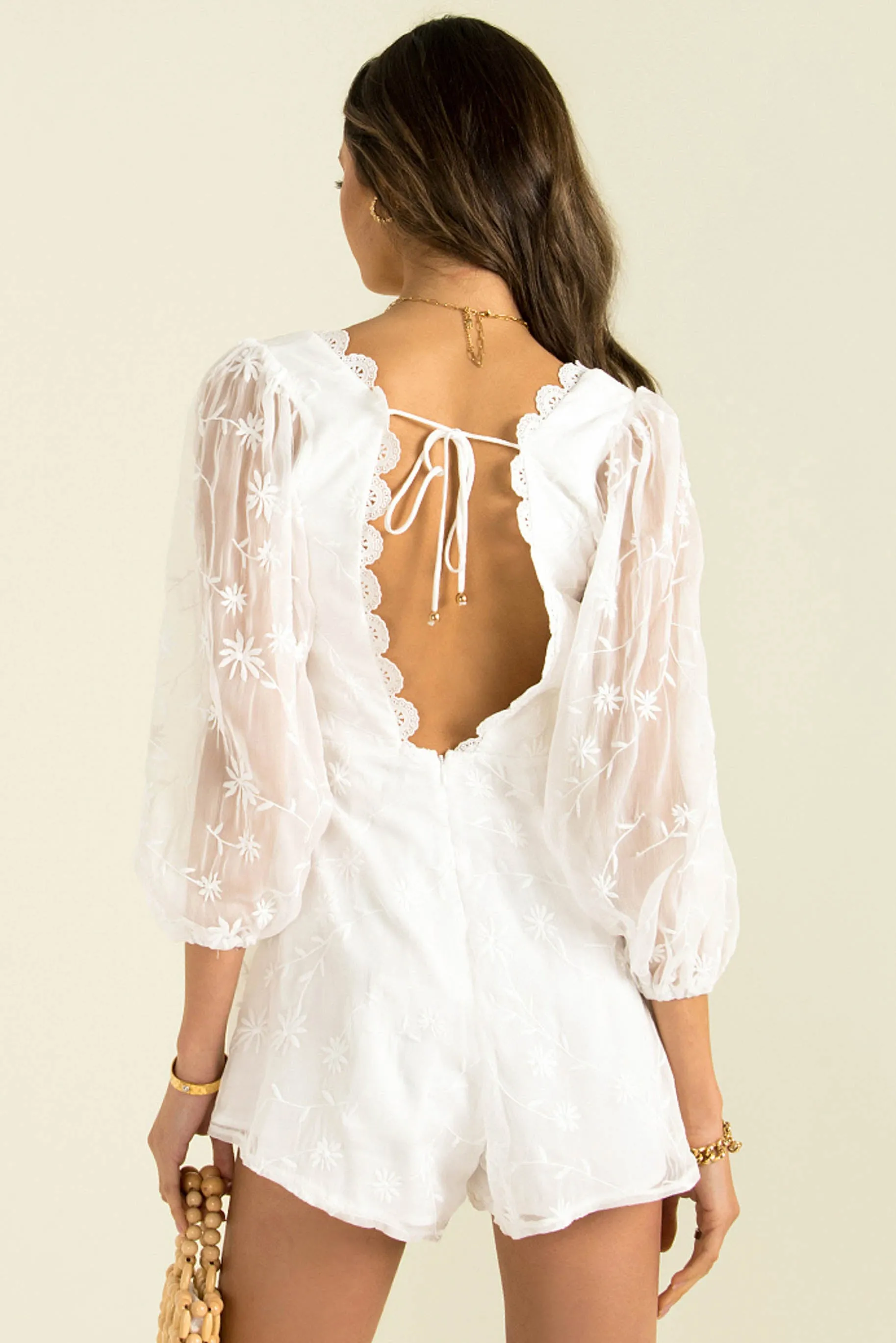 Aspen Playsuit / White