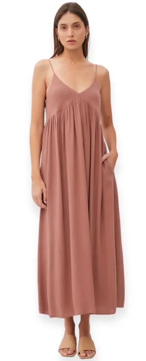 Terracotta Cypress Maxi Dress - Elegant Summer Style with Adjustable Straps and Flattering Fit