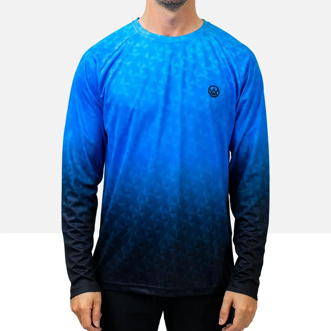 Triangulation Cobalt Long Sleeve MTB Jersey